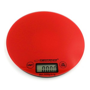 Esperanza EKS003R Digitálna kuchynská váha do 5kg/1g červená